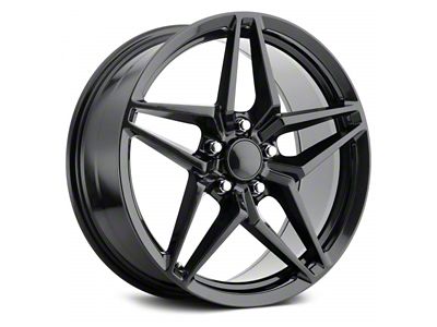 C7 ZR1 Replica Carbon Black Wheel; Rear Only; 19x10 (14-19 Corvette C7 Stingray)