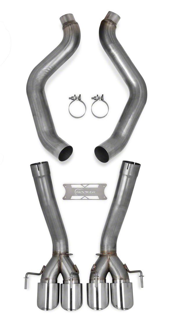 Hooker BlackHeart Corvette Muffler Delete AxleBack Exhaust with