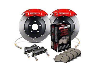 StopTech ST-40 Performance Slotted 2-Piece Front Big Brake Kit with 355x32mm Rotors; Red Calipers (97-04 Corvette C5)