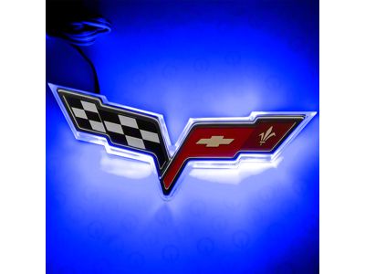 Oracle Illuminated Emblem; Dual Intensity; Blue (05-13 Corvette C6)