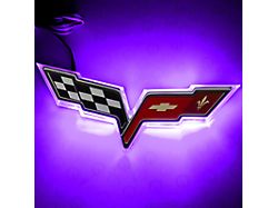 Oracle Illuminated Emblem; Single Intensity; UV/Purple (05-13 Corvette C6)