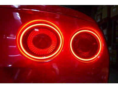 Oracle Afterburner Surface Mount Tail Light Halo Kit; Red (05-13 Corvette C6)