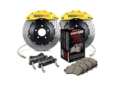 StopTech ST-60 Performance Drilled 2-Piece Front Big Brake Kit with 380x35mm Rotors; Yellow Calipers (06-13 Corvette C6)