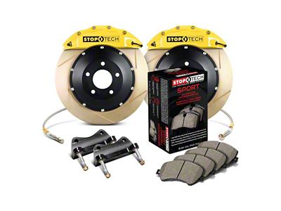 StopTech ST-60 Performance Slotted Coated 2-Piece Front Big Brake Kit with 380x32mm Rotors; Yellow Calipers (17-18 Corvette C7 Stingray)