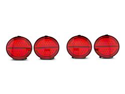Raxiom Axial Series LED Tail Lights; Chrome Housing; Red Lens (05-13 Corvette C6)