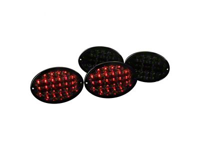 LED Tail Lights; Chrome Housing; Dark Smoked Lens (97-04 Corvette C5)