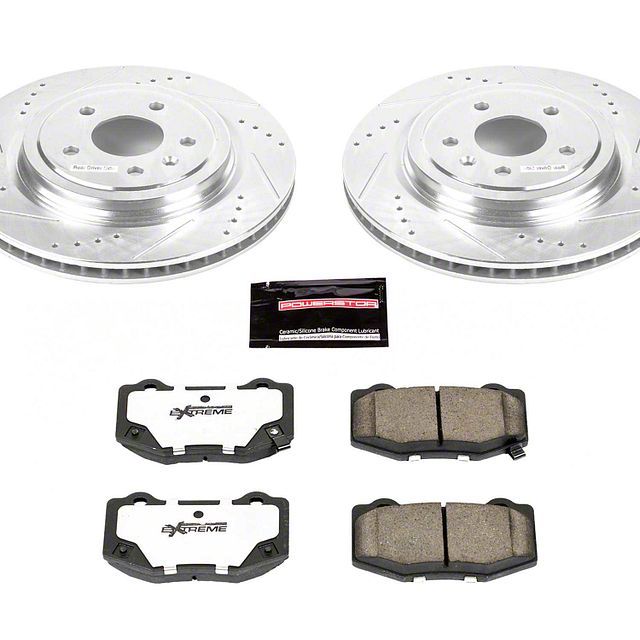 PowerStop Corvette Z26 Street Warrior Brake Rotor and Pad Kit; Rear