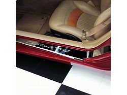 Outer Door Sills with C5 Logo and Corvette Lettering; Polished (97-04 Corvette C5)