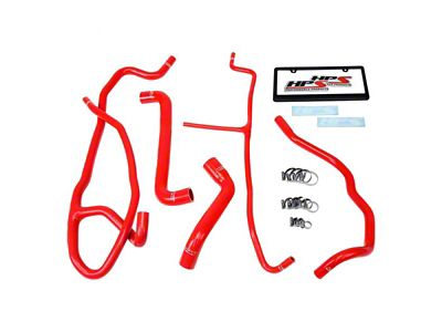 HPS Silicone Radiator and Heater Coolant Hose Kit; Red (05-08 Corvette C6)