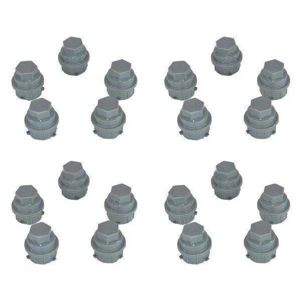 Corvette Lug Nut Caps; Gray (0102 Corvette C5) Free Shipping