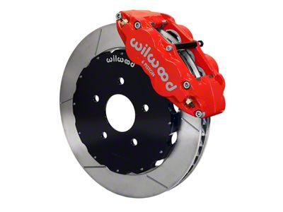 Wilwood Forged Narrow Superlite 6R Front Big Brake Kit with 13.06-Inch Slotted Rotors; Red Calipers (97-13 Corvette C5 & C6)