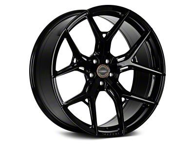 Vossen HF5 Gloss Black Wheel; Front Only; 19x8.5 (20-23 Corvette C8, Excluding Z06)
