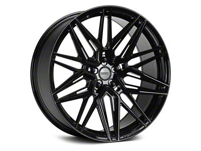 Vossen HF7 Gloss Black Wheel; Rear Only; 21x12 (20-23 Corvette C8, Excluding Z06)