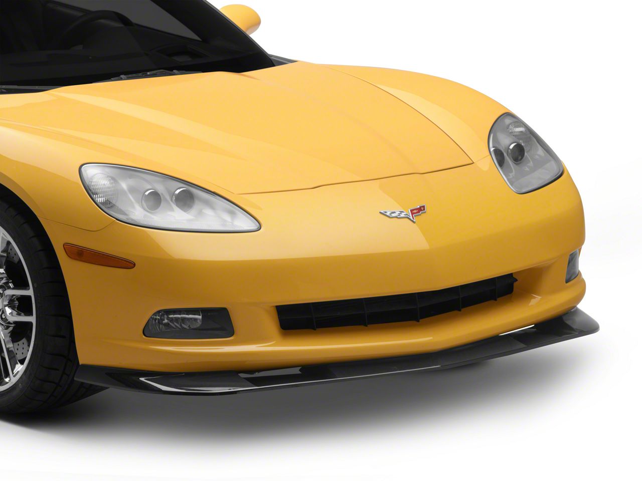 ZR1 Style Front Bumper Lip Spoiler Splitter For Corvette C6 Z06 ZR1 2006-2013 – Gloss Black 3-Piece