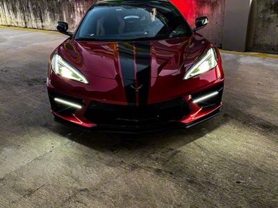 Sick Diesel LED Grille Lights; Black Frame (20-23 Corvette C8 Stingray)