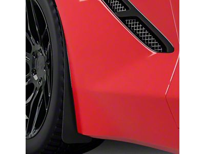 XL Extended Rear Splash Guards / Mud Flaps For 2014-2019 Chevy Corvette C7 - Carbon Flash