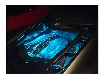 RGB Engine Bay LED Lighting Kit; Bluetooth (20-23 Corvette C8)