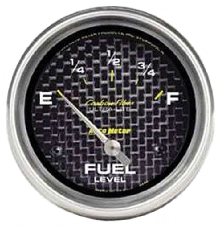 Auto Meter Camaro Carbon Fiber Fuel Level Gauge; Electrical 4714