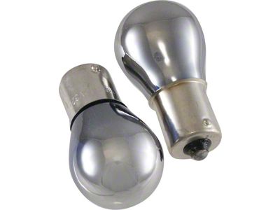 Chrome Light Bulbs; White; 1157