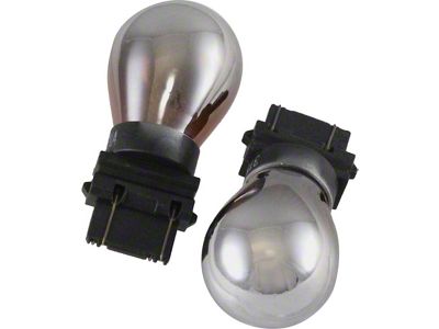 Chrome Light Bulbs; Amber; 3157