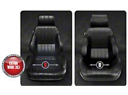 Procar Rally XL Reclining Seat; Black Vinyl; Driver Side (Universal; Some Adaptation May Be Required)
