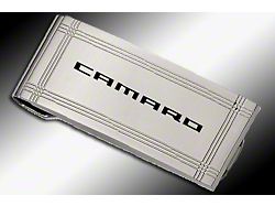 Money Clip with Camaro Logo; Stainless Steel