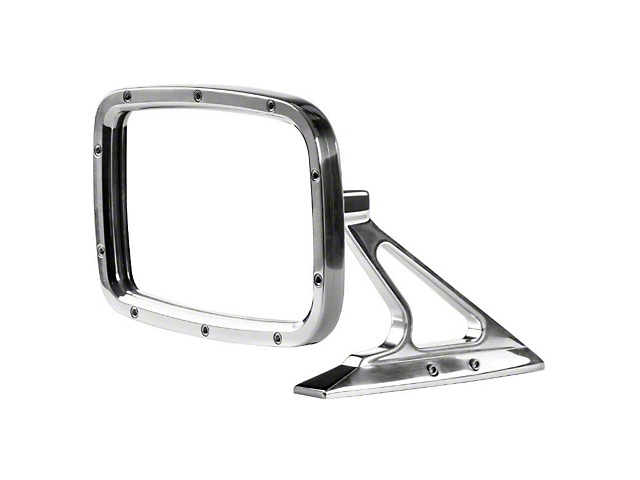 Universal Rectangular Side Mirror; Polished (Universal; Some Adaptation May Be Required)