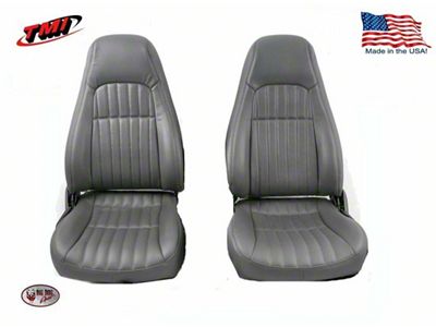 TMI Standard Front and Rear Seat Upholstery Kit; Ivory White with Ivory/Bright White Insert (97-02 Camaro Coupe)