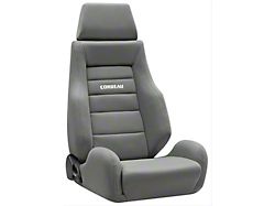 Corbeau GTS II Reclining Seats with Double Locking Seat Brackets; Gray Cloth (99-04 Mustang)