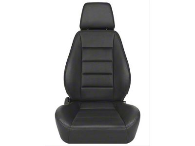 Corbeau Sport Reclining Seats with Double Locking Seat Brackets; Black Vinyl (16-23 Camaro)