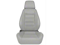 Corbeau Sport Reclining Seats with Double Locking Seat Brackets; Gray Vinyl (94-98 Mustang)