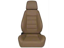Corbeau Sport Reclining Seats with Double Locking Seat Brackets; Tan Vinyl (94-98 Mustang)