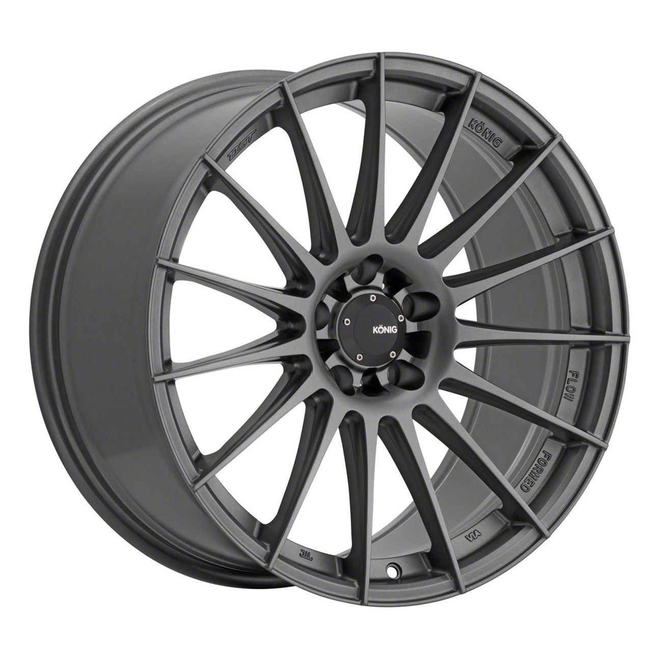 Konig Mach-E Rennform Matte Gray Wheel; 18x8 RF8850840G (21-23 Mustang ...