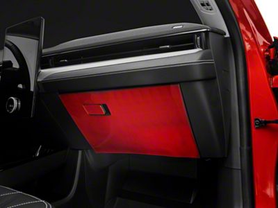 SpeedForm Glove Box Trim; Red Carbon Fiber (21-23 Mustang Mach-E)