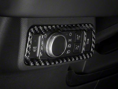 SpeedForm Headlight Switch Trim; Black Carbon Fiber (21-23 Mustang Mach-E)