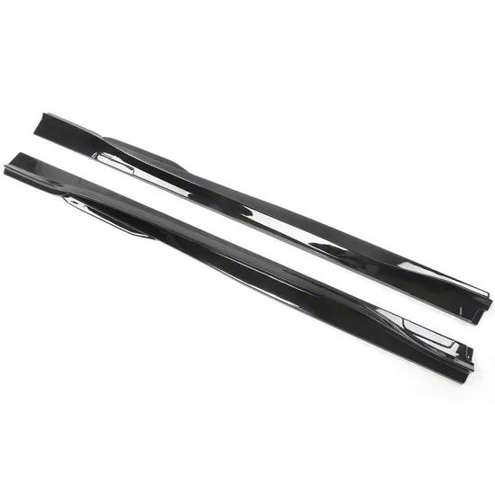 Side Skirts; Gloss Black (21-23 Mustang Mach-E)