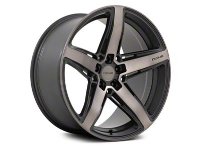 Niche Teramo Matte Black Machined Double Dark Tint Wheel; 20x9 (21-23 Mustang Mach-E, Excluding GT)