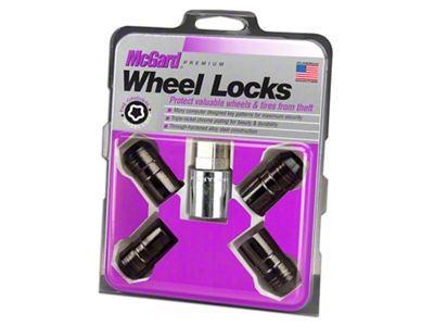 McGard Black Wheel Lock Set; 14mm x 1.5 (15-23 Mustang)