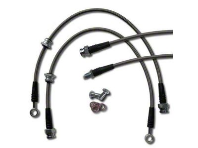 Braided Stainless Steel Brake Line Kit; Front and Rear (97-03 Corvette C5, Excluding Z06)
