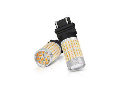 Full 360 Degree LED Chip Machine-Soldered Bulbs; Amber; 3156/3157