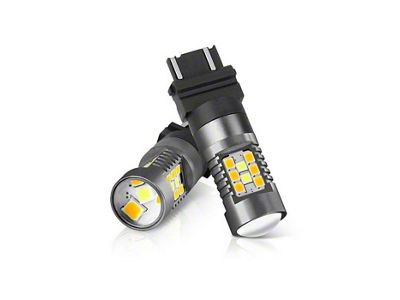 LED Chip Machine-Soldered Bulbs; White/JDM Yellow; 3157