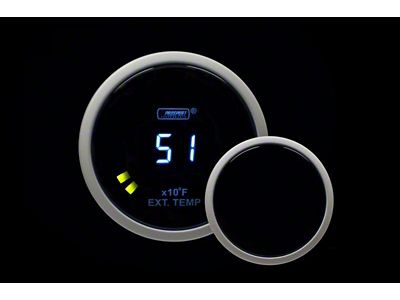 Prosport 52mm Digital Series Exhaust Gas Temperature Gauge; Blue LCD Display (Universal; Some Adaptation May Be Required)