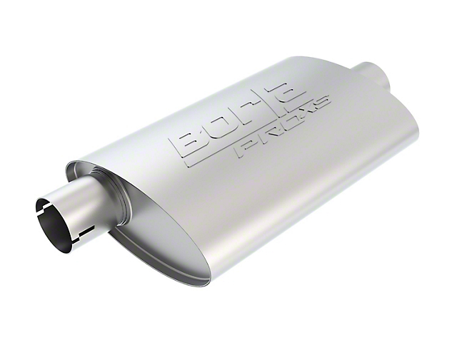 Borla Pro XS Center/Offset Oval Muffler; 3-Inch Inlet/3-Inch Outlet (Universal; Some Adaptation May Be Required)