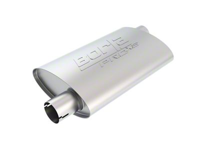 Borla Pro XS Offset/Offset Oval Muffler; 2.50-Inch Inlet/2.50-Inch Outlet (Universal; Some Adaptation May Be Required)